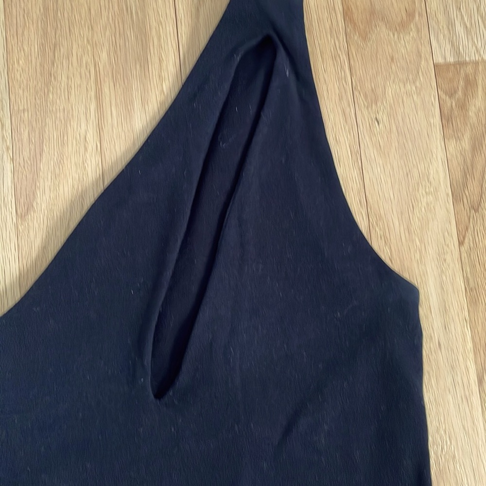 Zara Black Asymmetric One-Shoulder Bodysuit - Picture 4 of 11